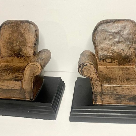 Brown Sofa Couch Ceramic Book Ends - Picture 2 of 5